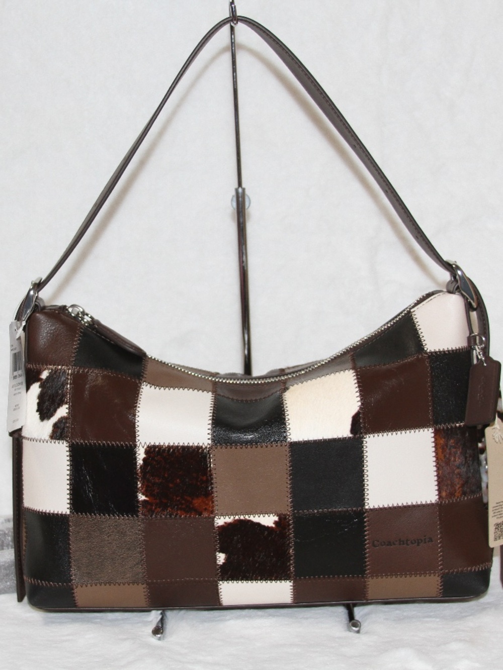 NWT COACH Coachtopia Alter Ego Slouchy Shoulder Bag Cow Patchwork Leather